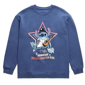 Disney LILO & Stitch Elvis Stitch Karaoke Cafe Crewneck Sweatshirt Size Medium